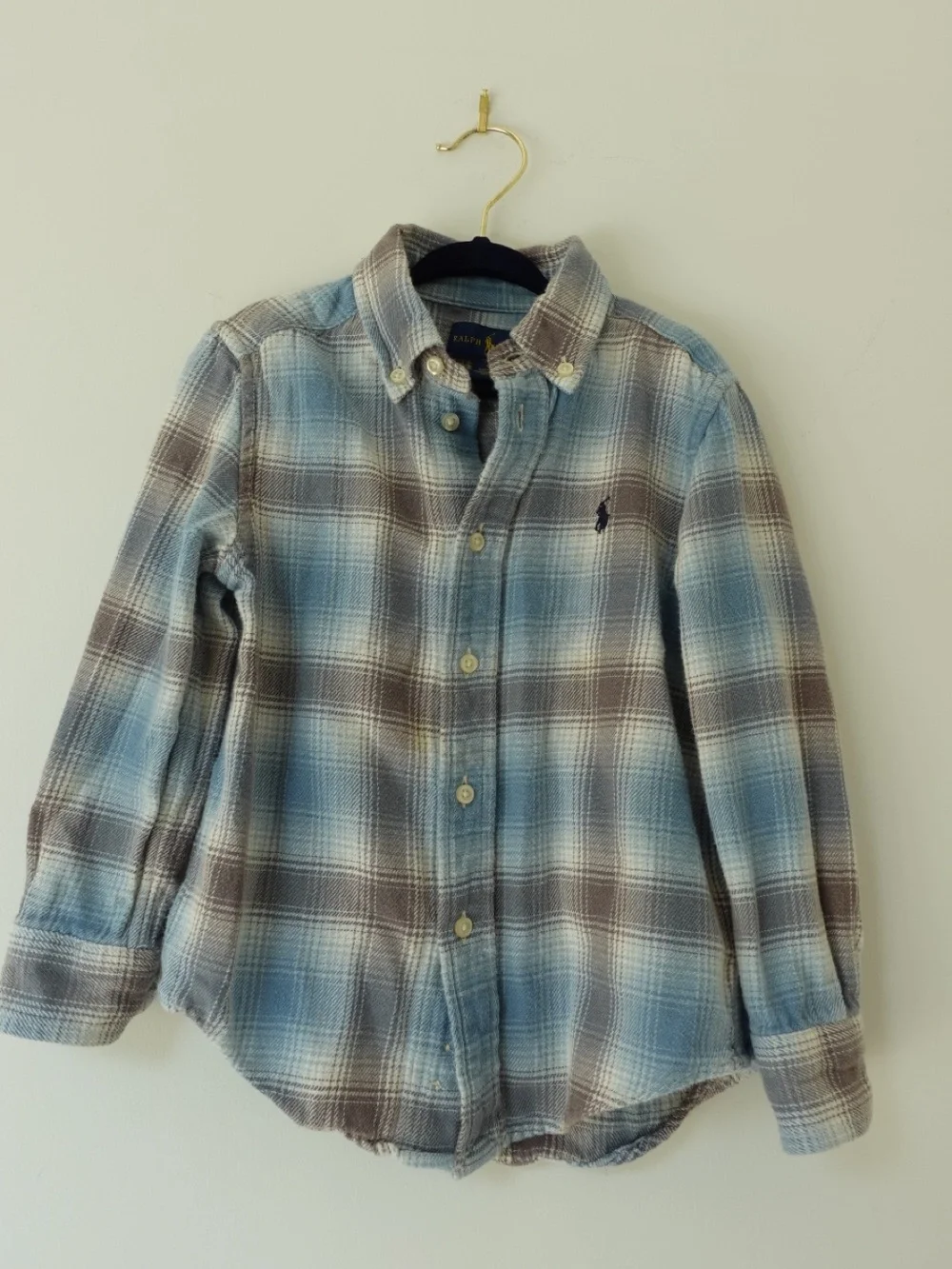 Polo Ralph Lauren Boys Plaid Flannel Shirts Size 3T/4 Set of 2
